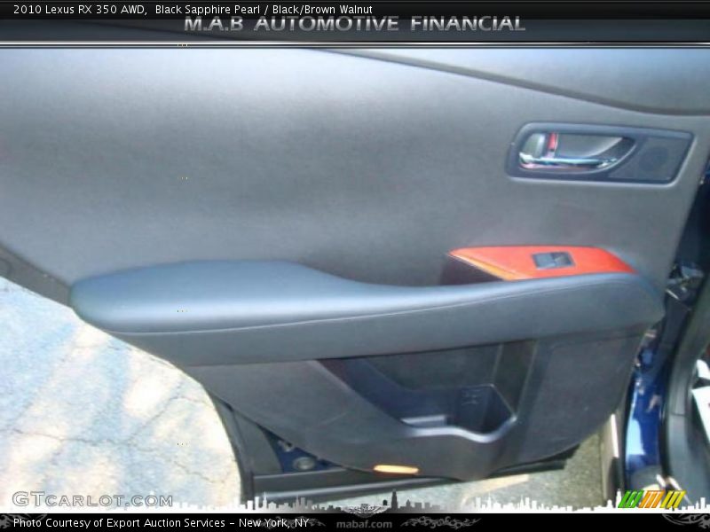 Black Sapphire Pearl / Black/Brown Walnut 2010 Lexus RX 350 AWD