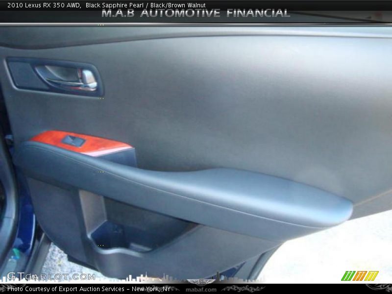 Black Sapphire Pearl / Black/Brown Walnut 2010 Lexus RX 350 AWD