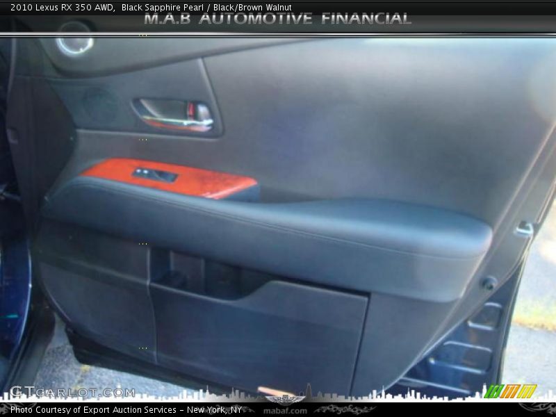 Black Sapphire Pearl / Black/Brown Walnut 2010 Lexus RX 350 AWD