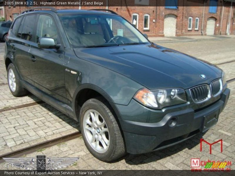 Highland Green Metallic / Sand Beige 2005 BMW X3 2.5i