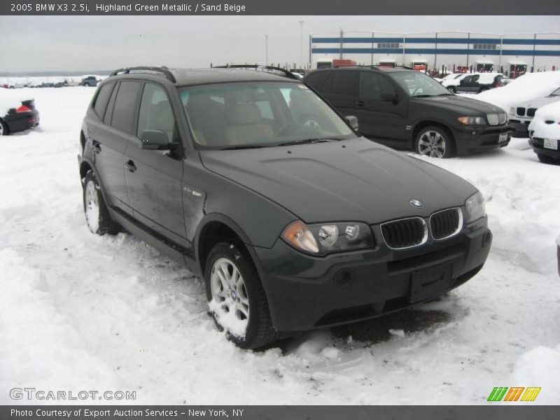 Highland Green Metallic / Sand Beige 2005 BMW X3 2.5i