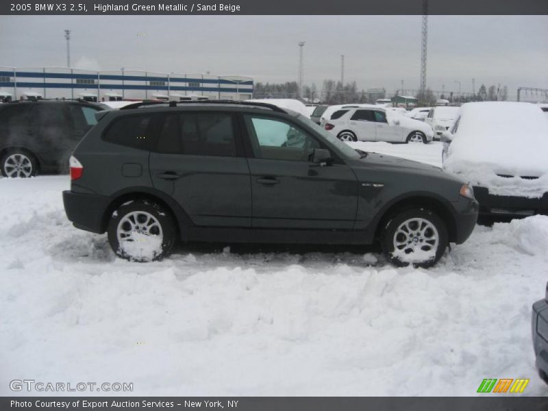 Highland Green Metallic / Sand Beige 2005 BMW X3 2.5i