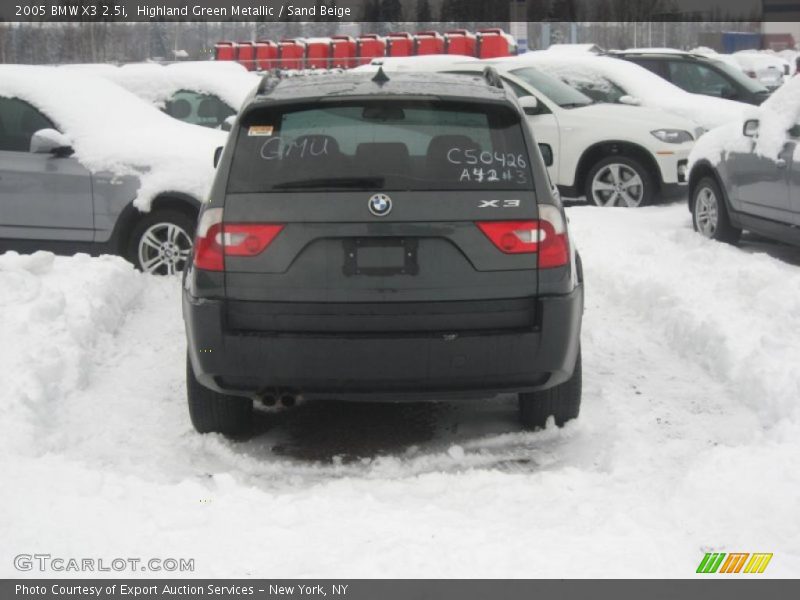 Highland Green Metallic / Sand Beige 2005 BMW X3 2.5i