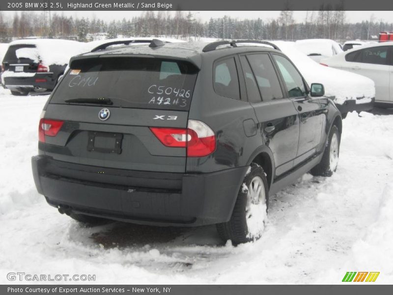 Highland Green Metallic / Sand Beige 2005 BMW X3 2.5i