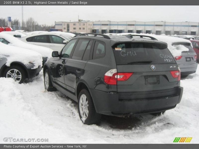 Highland Green Metallic / Sand Beige 2005 BMW X3 2.5i