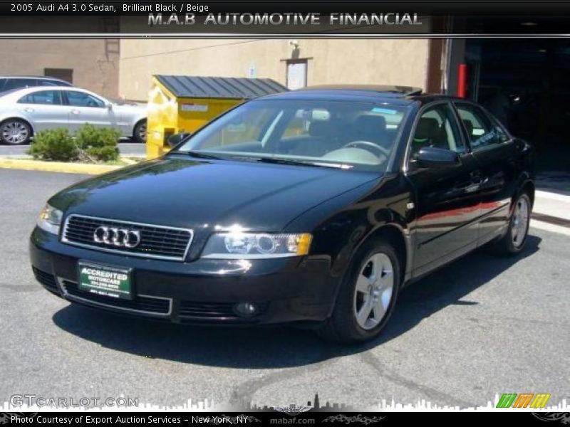 Brilliant Black / Beige 2005 Audi A4 3.0 Sedan