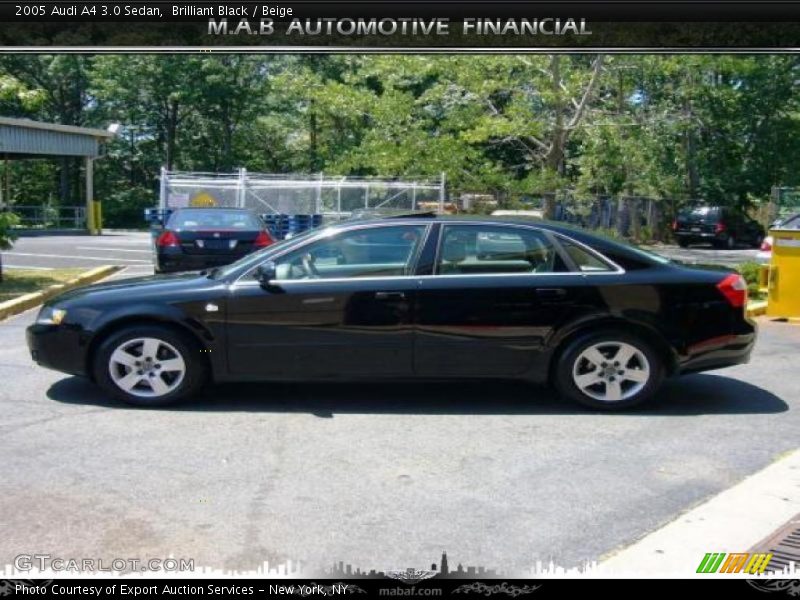Brilliant Black / Beige 2005 Audi A4 3.0 Sedan