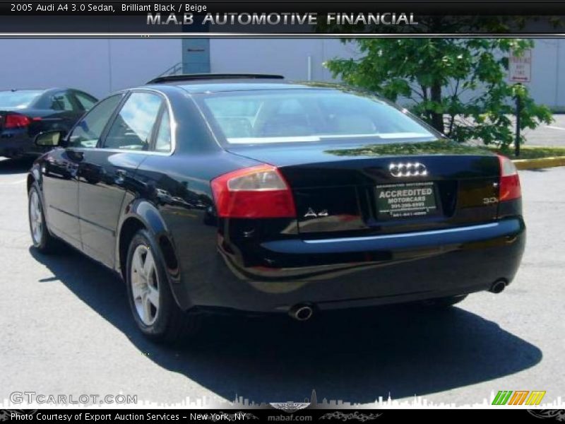 Brilliant Black / Beige 2005 Audi A4 3.0 Sedan