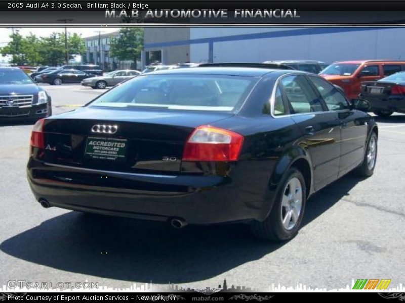 Brilliant Black / Beige 2005 Audi A4 3.0 Sedan
