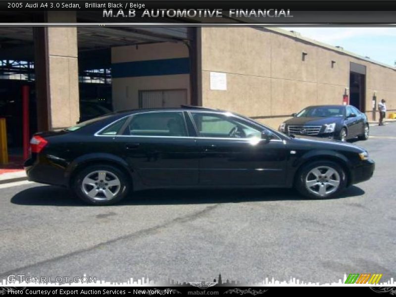 Brilliant Black / Beige 2005 Audi A4 3.0 Sedan