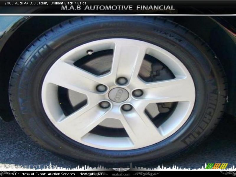 Brilliant Black / Beige 2005 Audi A4 3.0 Sedan