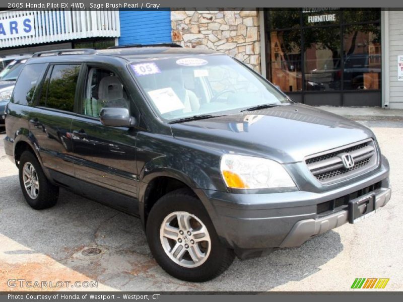Sage Brush Pearl / Gray 2005 Honda Pilot EX 4WD