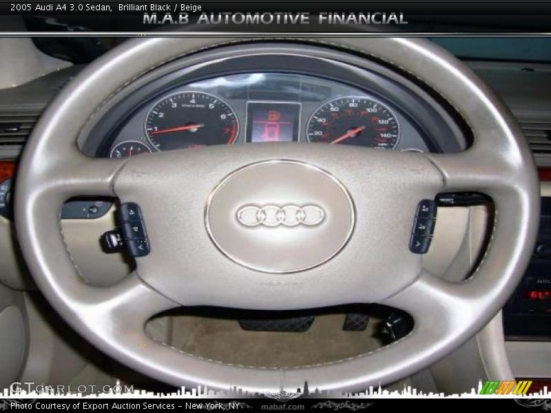 Brilliant Black / Beige 2005 Audi A4 3.0 Sedan