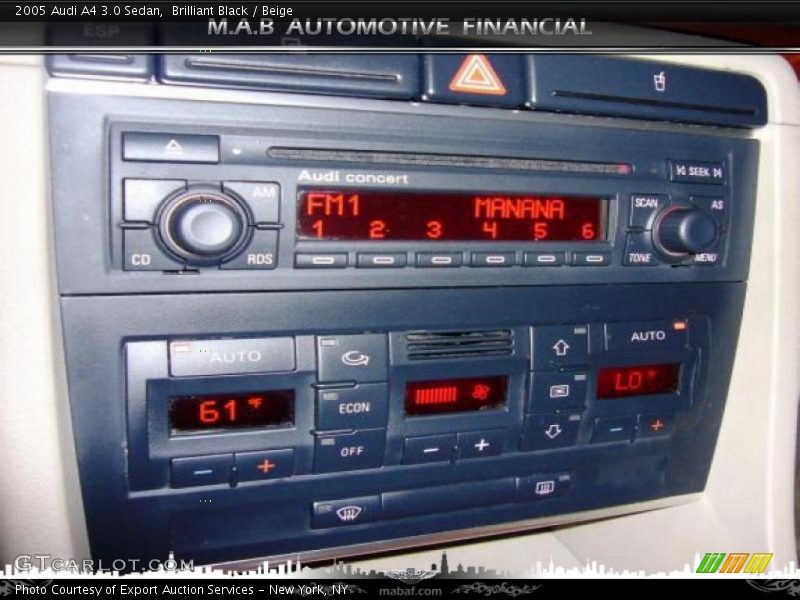 Brilliant Black / Beige 2005 Audi A4 3.0 Sedan