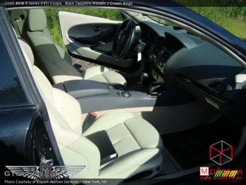 Black Sapphire Metallic / Cream Beige 2005 BMW 6 Series 645i Coupe
