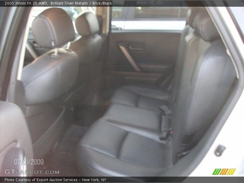 Brilliant Silver Metallic / Brick/Black 2005 Infiniti FX 35 AWD