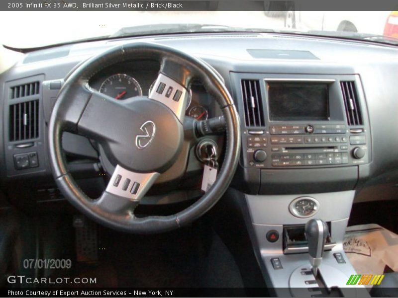 Brilliant Silver Metallic / Brick/Black 2005 Infiniti FX 35 AWD