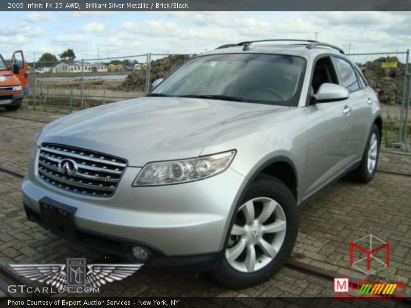 Brilliant Silver Metallic / Brick/Black 2005 Infiniti FX 35 AWD