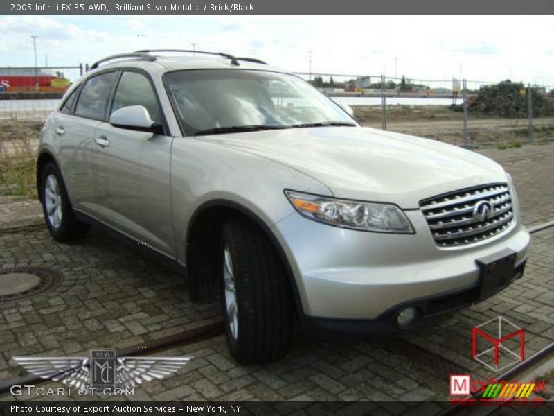 Brilliant Silver Metallic / Brick/Black 2005 Infiniti FX 35 AWD