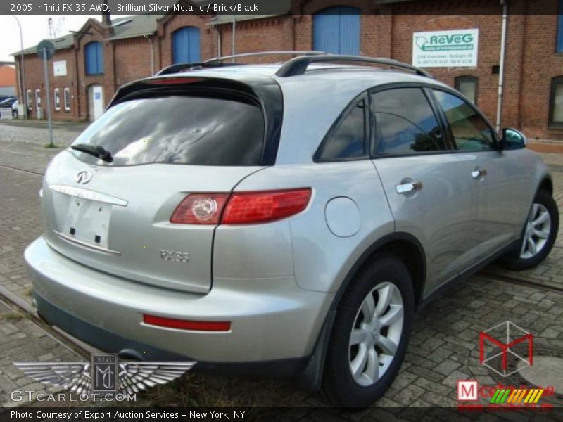 Brilliant Silver Metallic / Brick/Black 2005 Infiniti FX 35 AWD