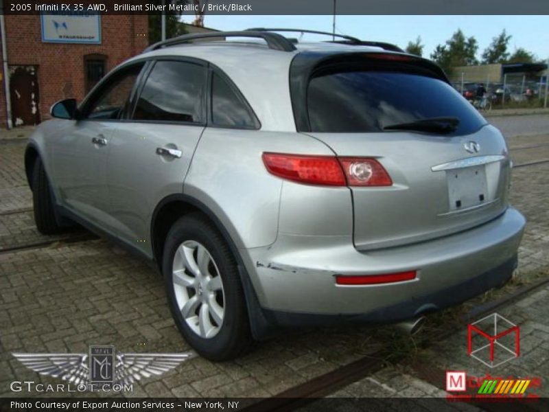 Brilliant Silver Metallic / Brick/Black 2005 Infiniti FX 35 AWD