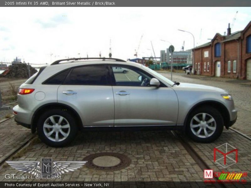 Brilliant Silver Metallic / Brick/Black 2005 Infiniti FX 35 AWD