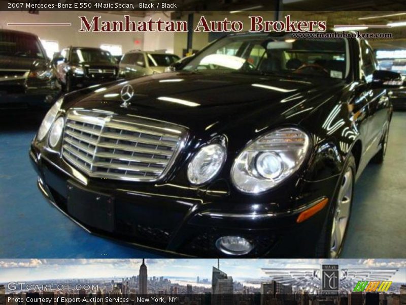 Black / Black 2007 Mercedes-Benz E 550 4Matic Sedan