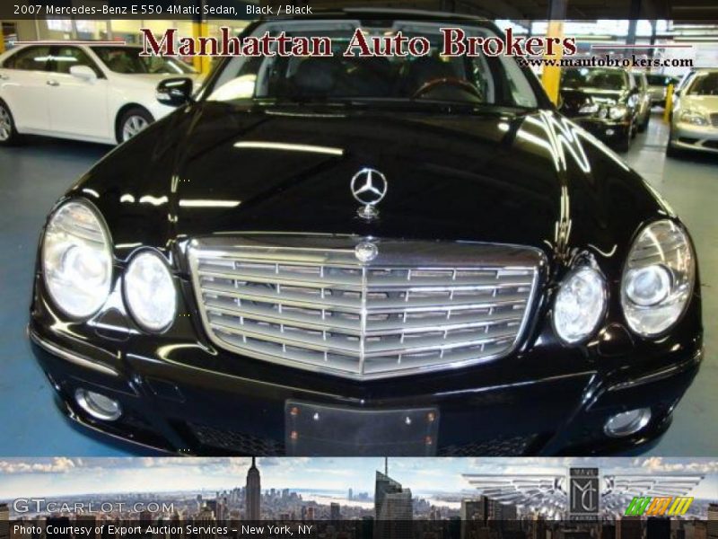 Black / Black 2007 Mercedes-Benz E 550 4Matic Sedan