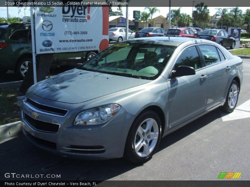 Golden Pewter Metallic / Titanium 2009 Chevrolet Malibu LS Sedan