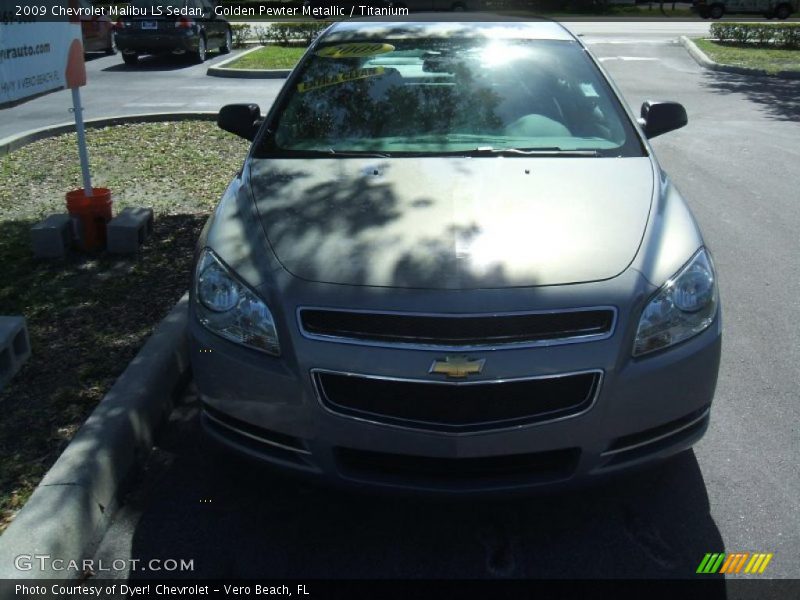 Golden Pewter Metallic / Titanium 2009 Chevrolet Malibu LS Sedan