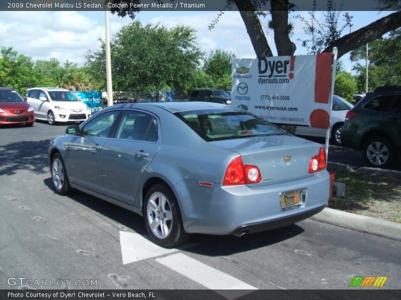 Golden Pewter Metallic / Titanium 2009 Chevrolet Malibu LS Sedan