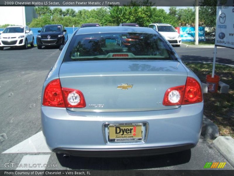 Golden Pewter Metallic / Titanium 2009 Chevrolet Malibu LS Sedan