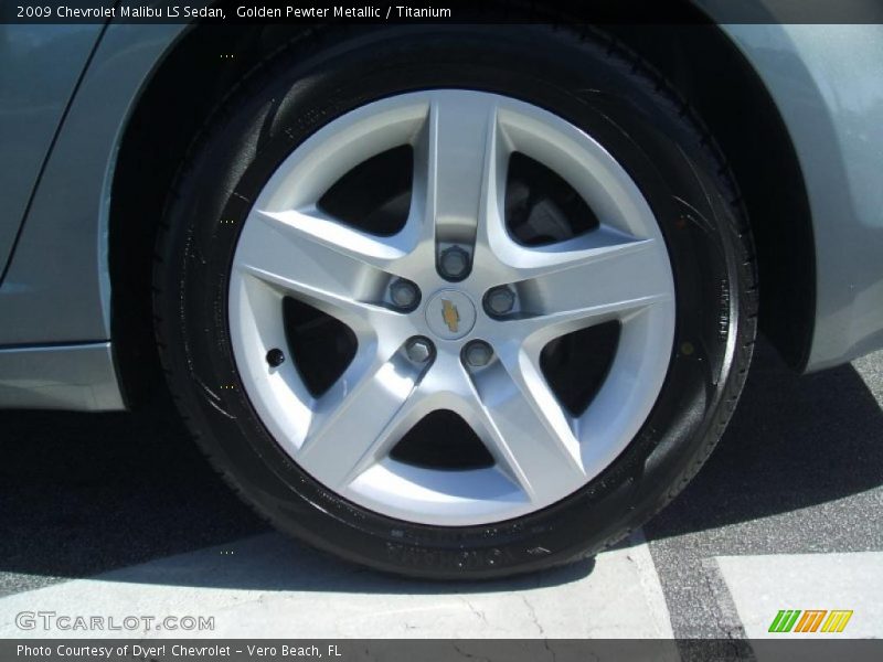 Golden Pewter Metallic / Titanium 2009 Chevrolet Malibu LS Sedan