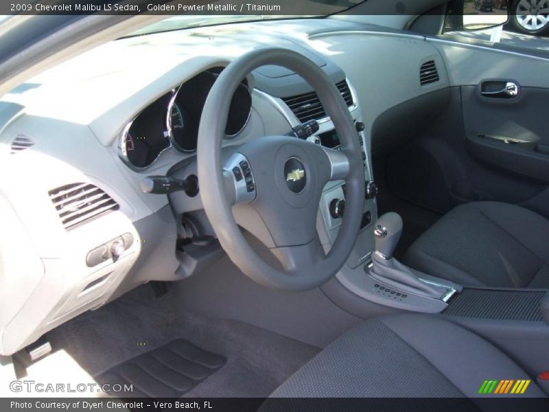 Golden Pewter Metallic / Titanium 2009 Chevrolet Malibu LS Sedan
