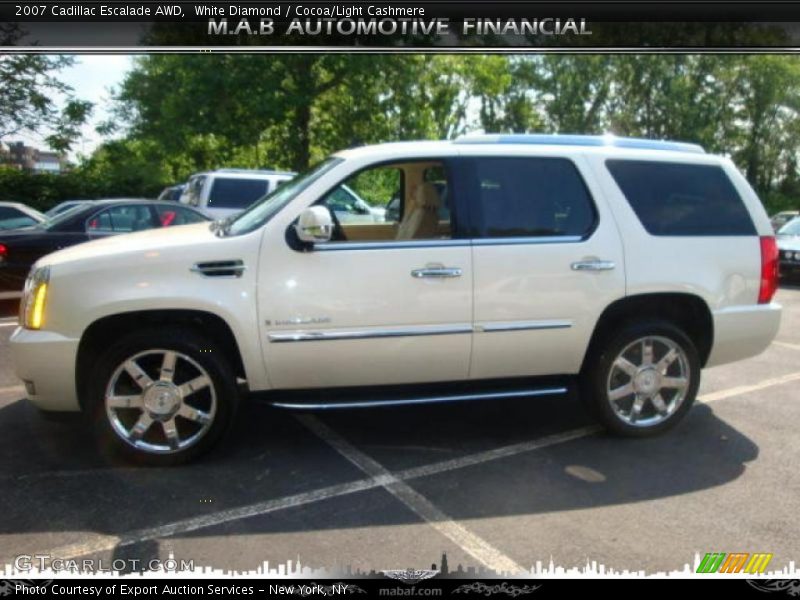White Diamond / Cocoa/Light Cashmere 2007 Cadillac Escalade AWD