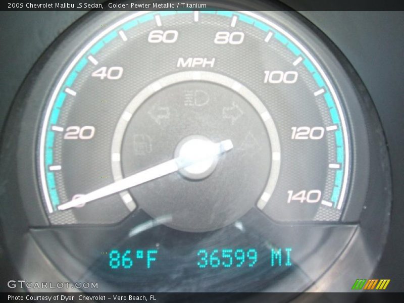 Golden Pewter Metallic / Titanium 2009 Chevrolet Malibu LS Sedan