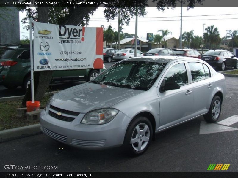 Ultra Silver Metallic / Gray 2008 Chevrolet Cobalt LS Sedan