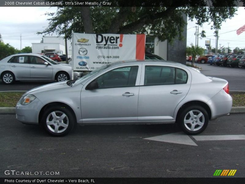 Ultra Silver Metallic / Gray 2008 Chevrolet Cobalt LS Sedan