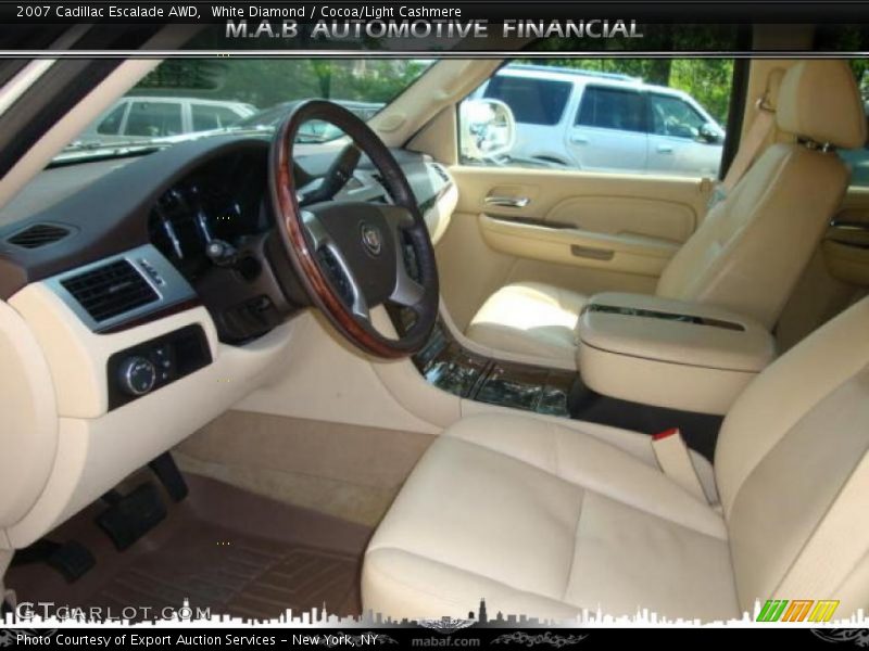 White Diamond / Cocoa/Light Cashmere 2007 Cadillac Escalade AWD