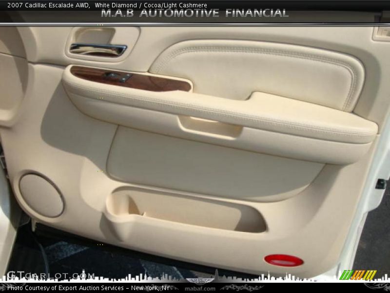 White Diamond / Cocoa/Light Cashmere 2007 Cadillac Escalade AWD