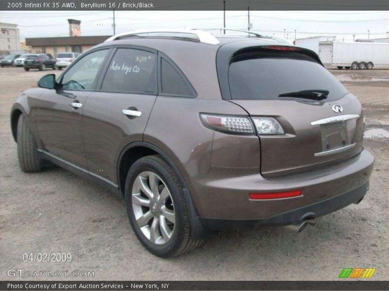 Beryllium 16 / Brick/Black 2005 Infiniti FX 35 AWD