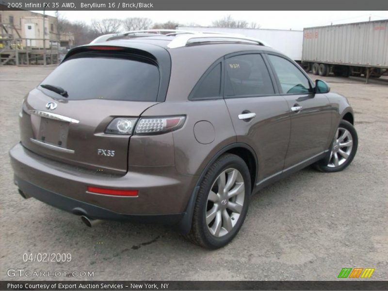 Beryllium 16 / Brick/Black 2005 Infiniti FX 35 AWD