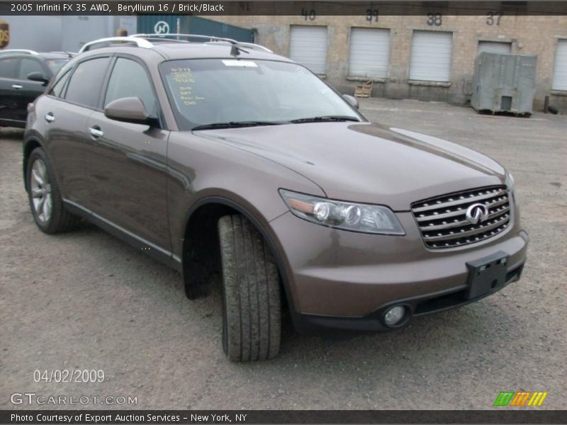 Beryllium 16 / Brick/Black 2005 Infiniti FX 35 AWD