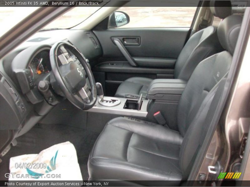 Beryllium 16 / Brick/Black 2005 Infiniti FX 35 AWD