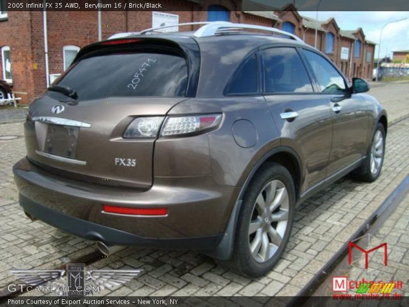 Beryllium 16 / Brick/Black 2005 Infiniti FX 35 AWD