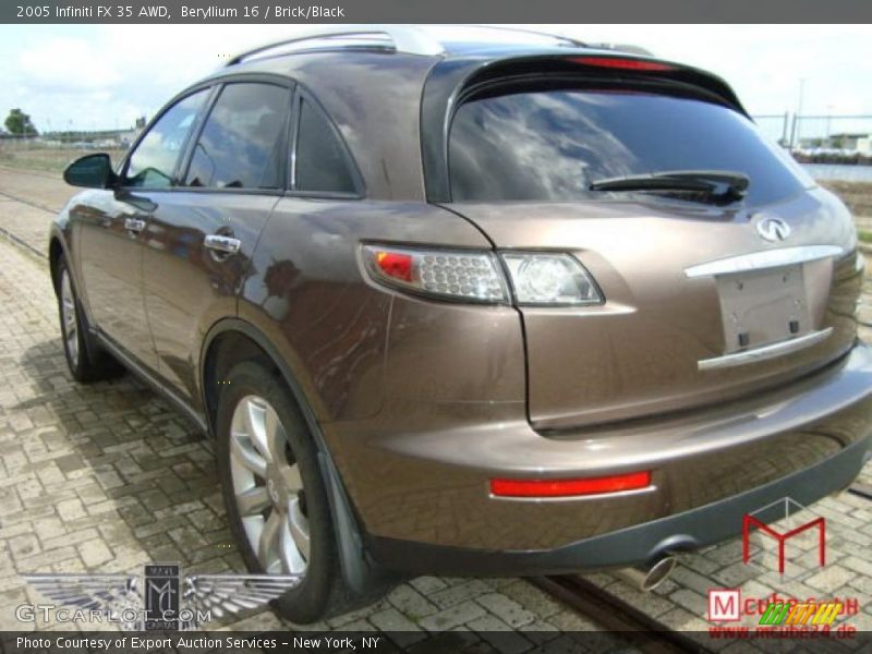 Beryllium 16 / Brick/Black 2005 Infiniti FX 35 AWD