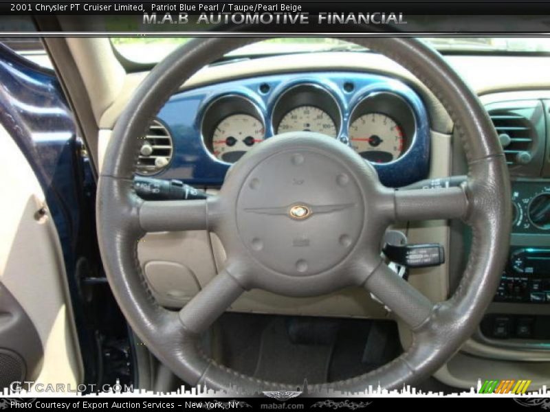 Patriot Blue Pearl / Taupe/Pearl Beige 2001 Chrysler PT Cruiser Limited