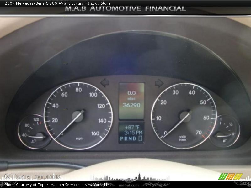 Black / Stone 2007 Mercedes-Benz C 280 4Matic Luxury