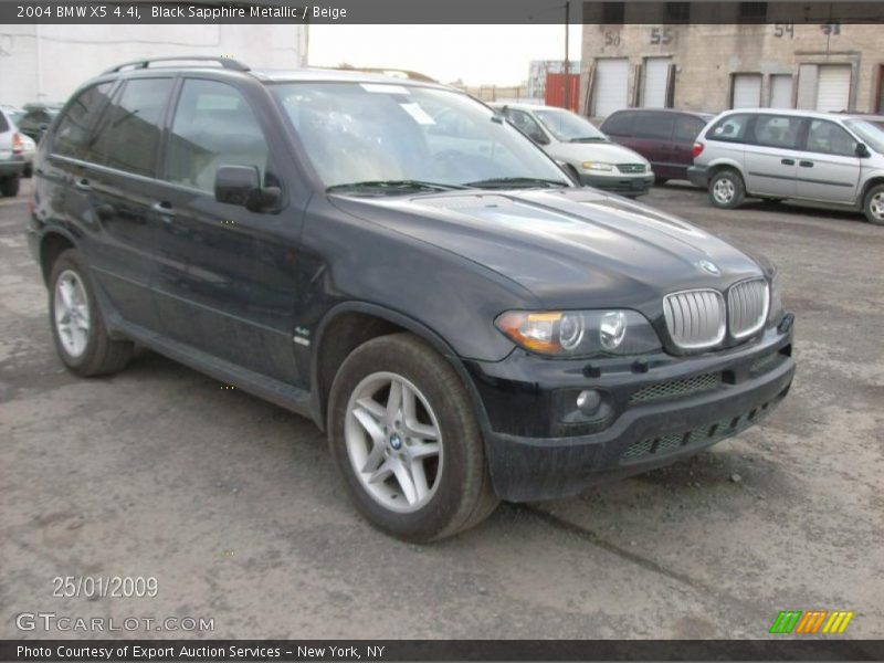 Black Sapphire Metallic / Beige 2004 BMW X5 4.4i