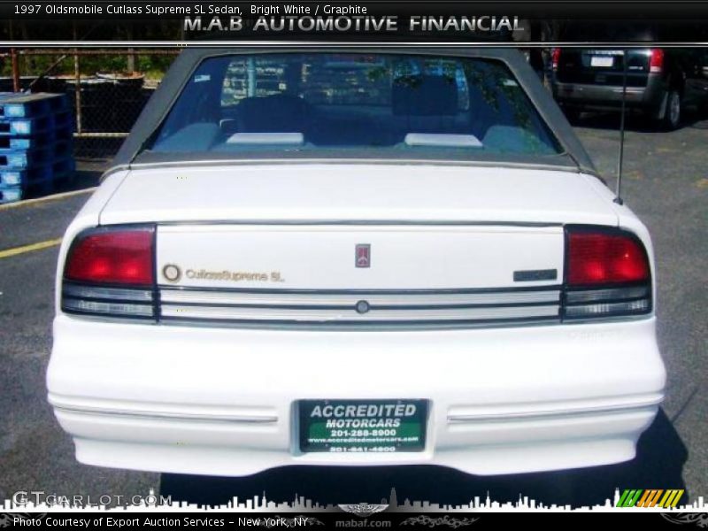 Bright White / Graphite 1997 Oldsmobile Cutlass Supreme SL Sedan